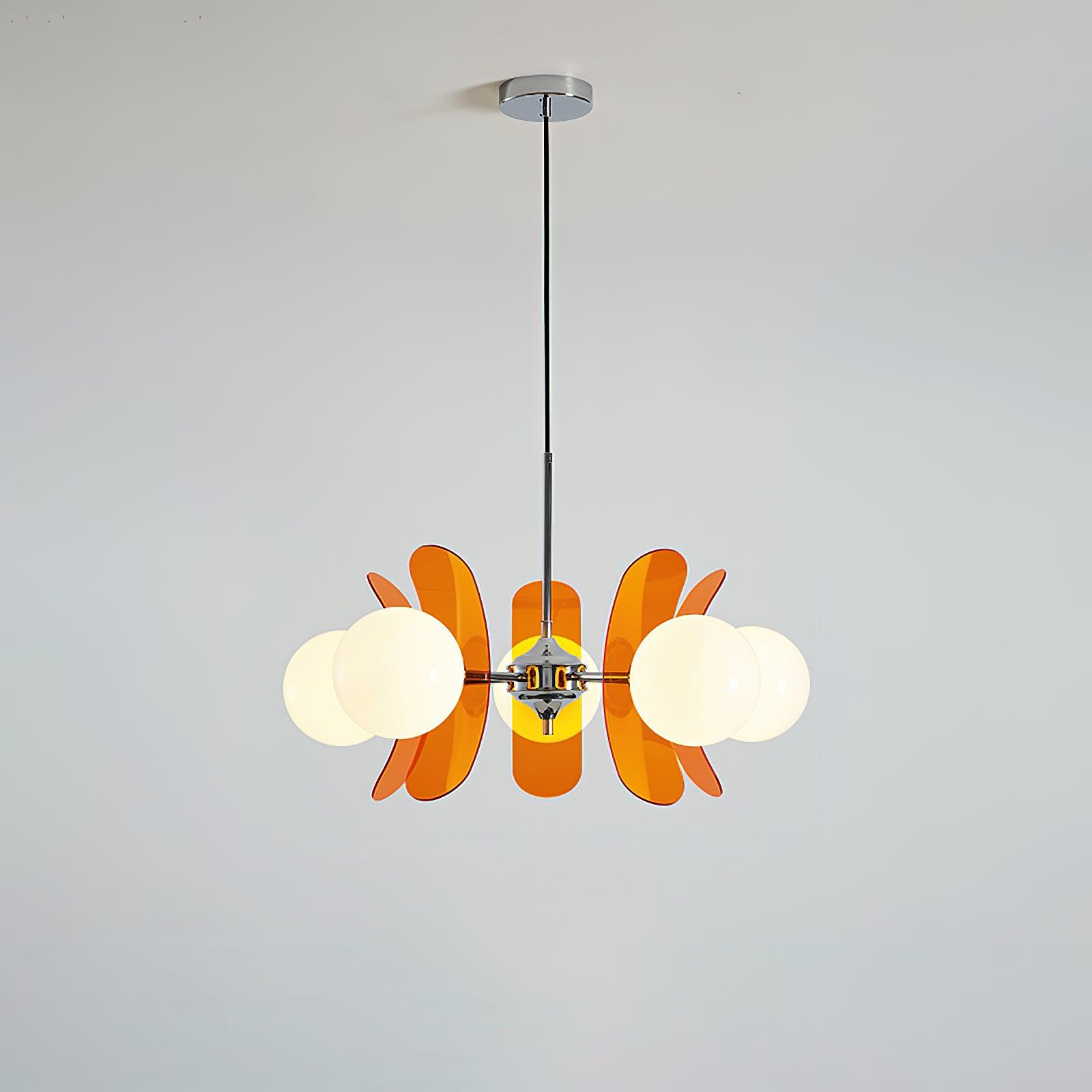 Ulano Chandelier Brown &Orange - Lamp Copper