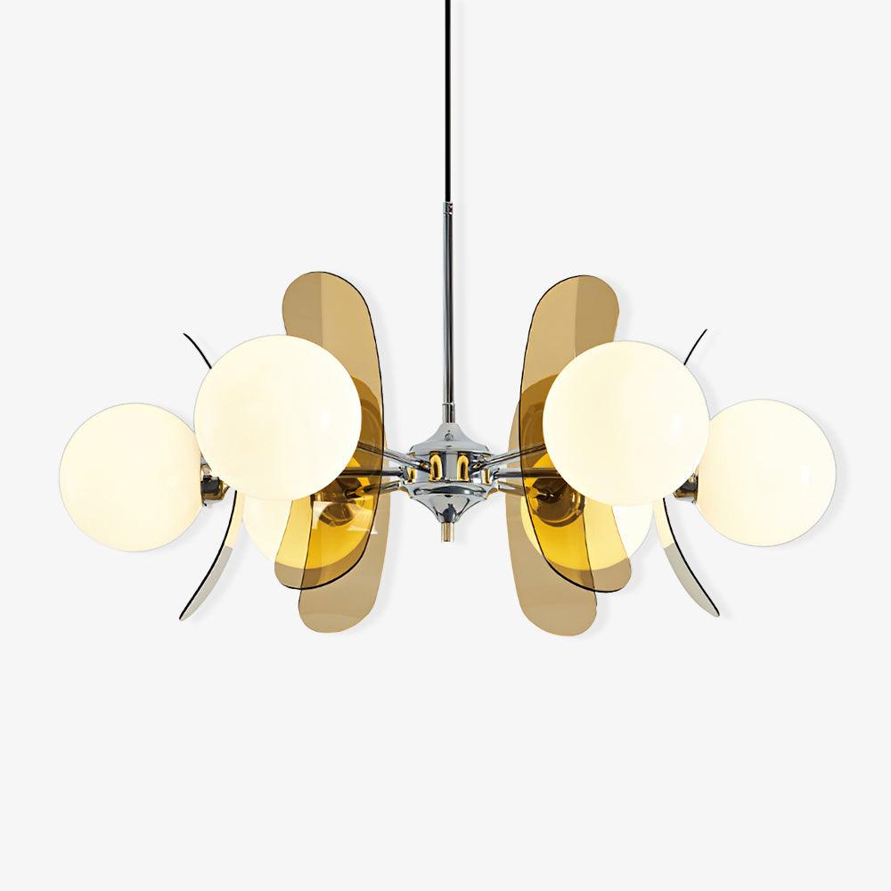 Ulano Chandelier Brown &Orange - Lamp Copper