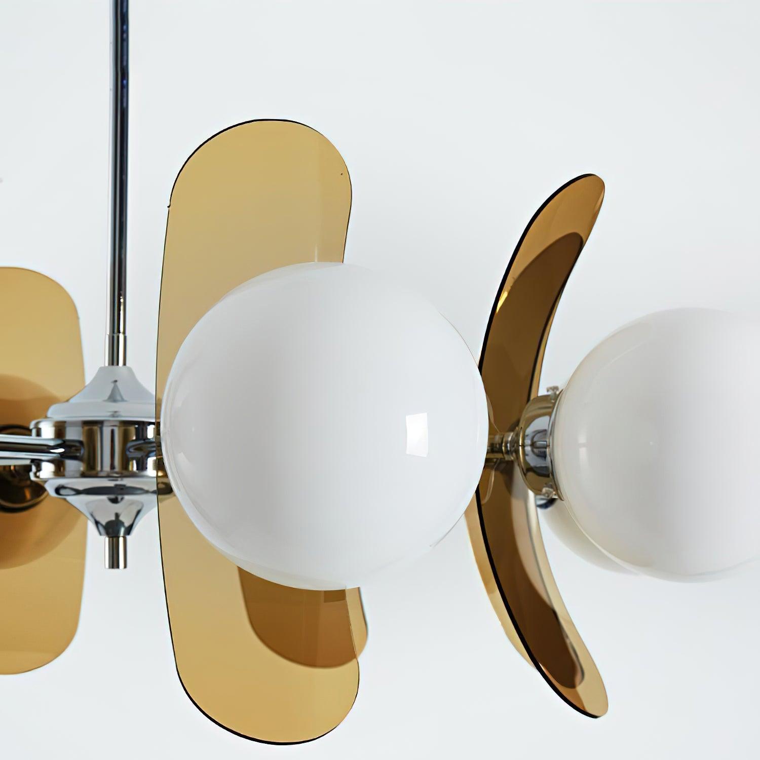 Ulano Chandelier Brown &Orange - Lamp Copper