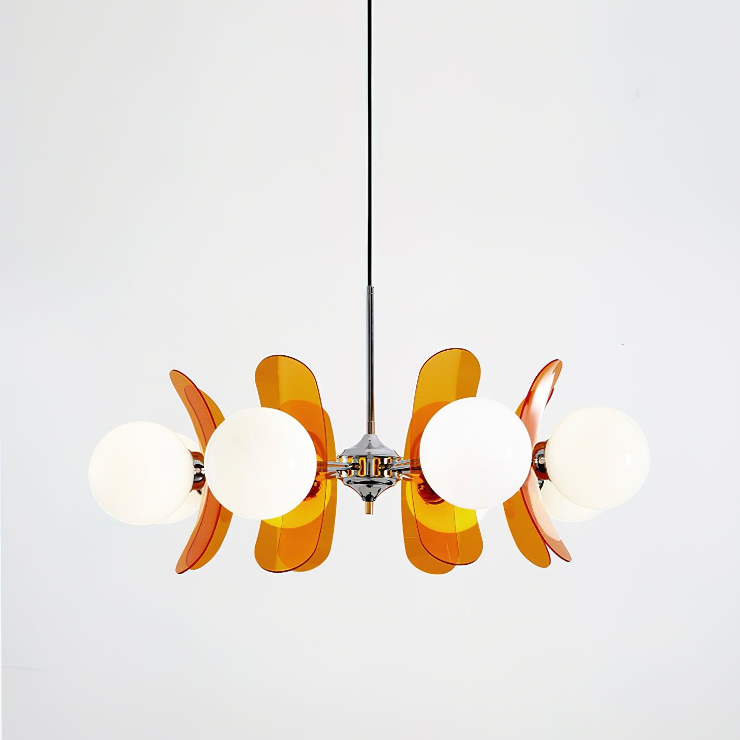 Ulano Chandelier Brown &Orange - Lamp Copper