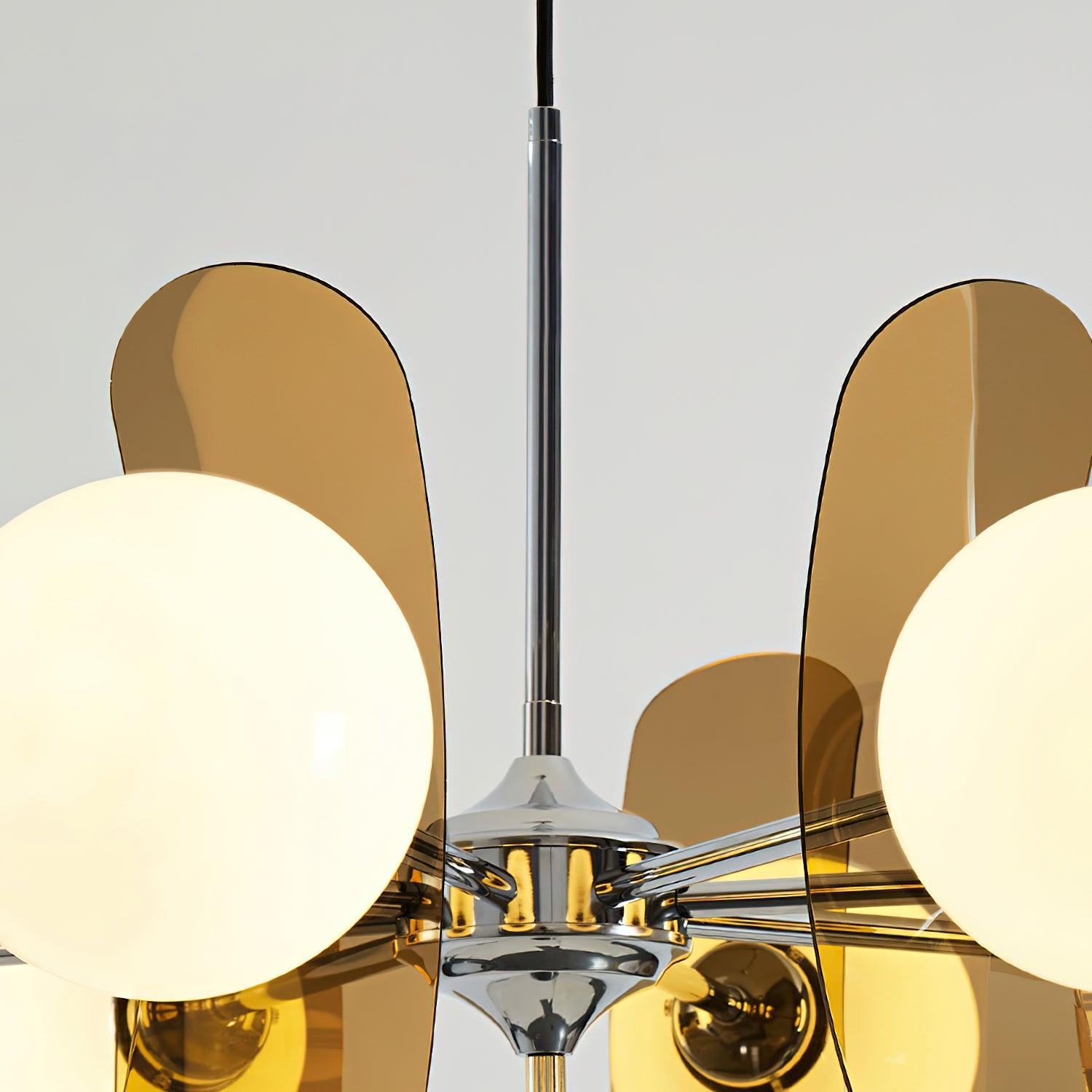 Ulano Chandelier Brown &Orange - Lamp Copper
