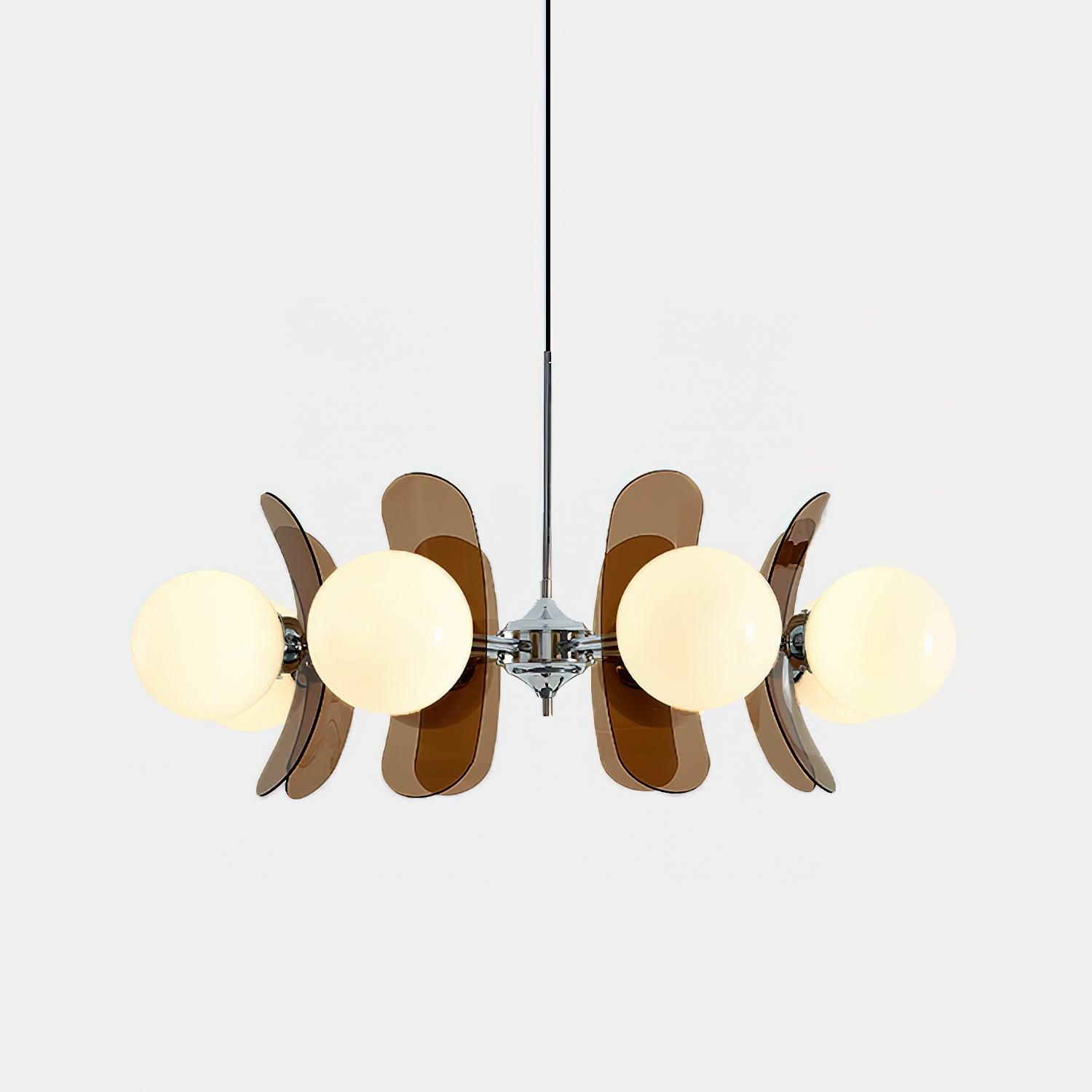 Ulano Chandelier Brown &Orange - Lamp Copper