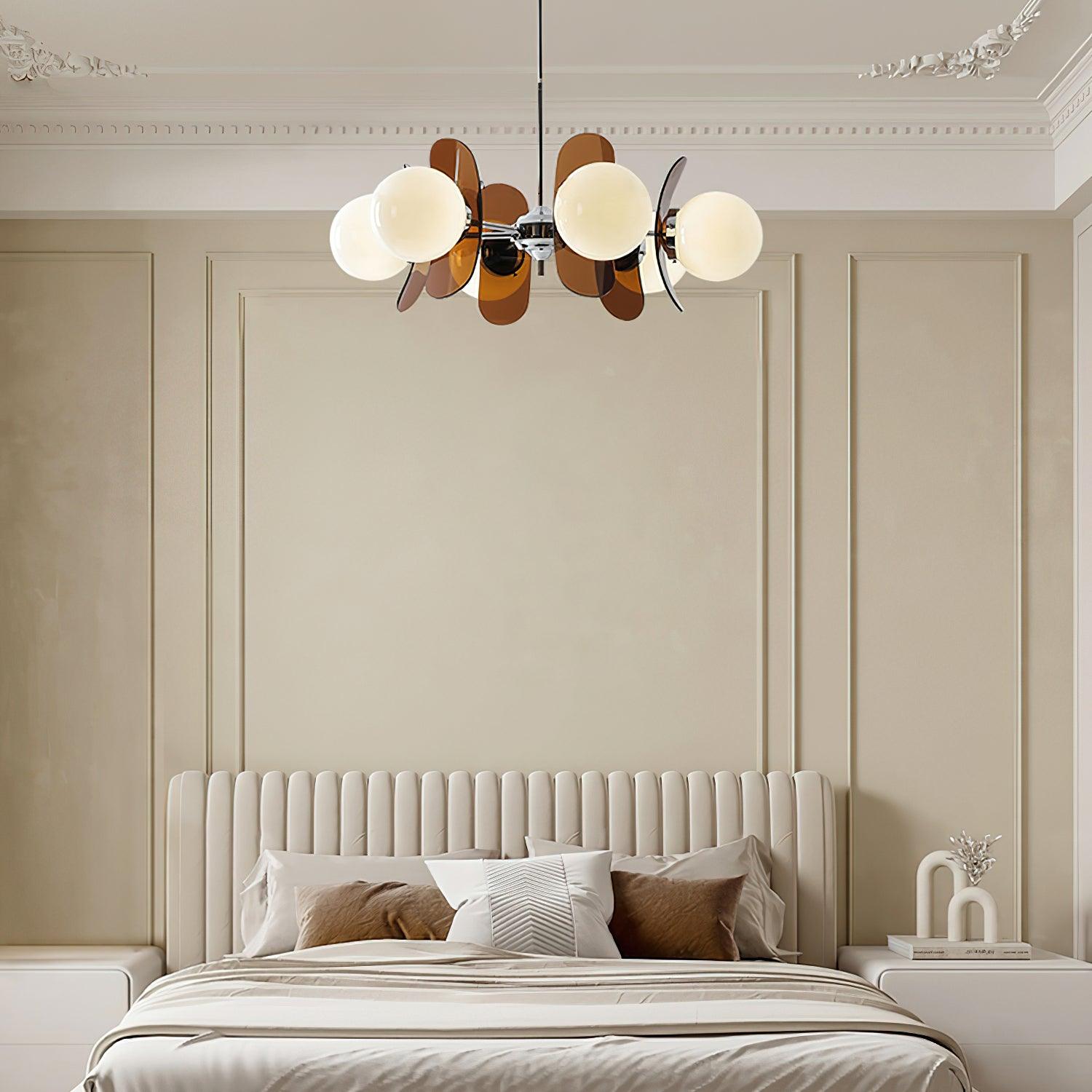 Ulano Chandelier Brown &Orange - Lamp Copper