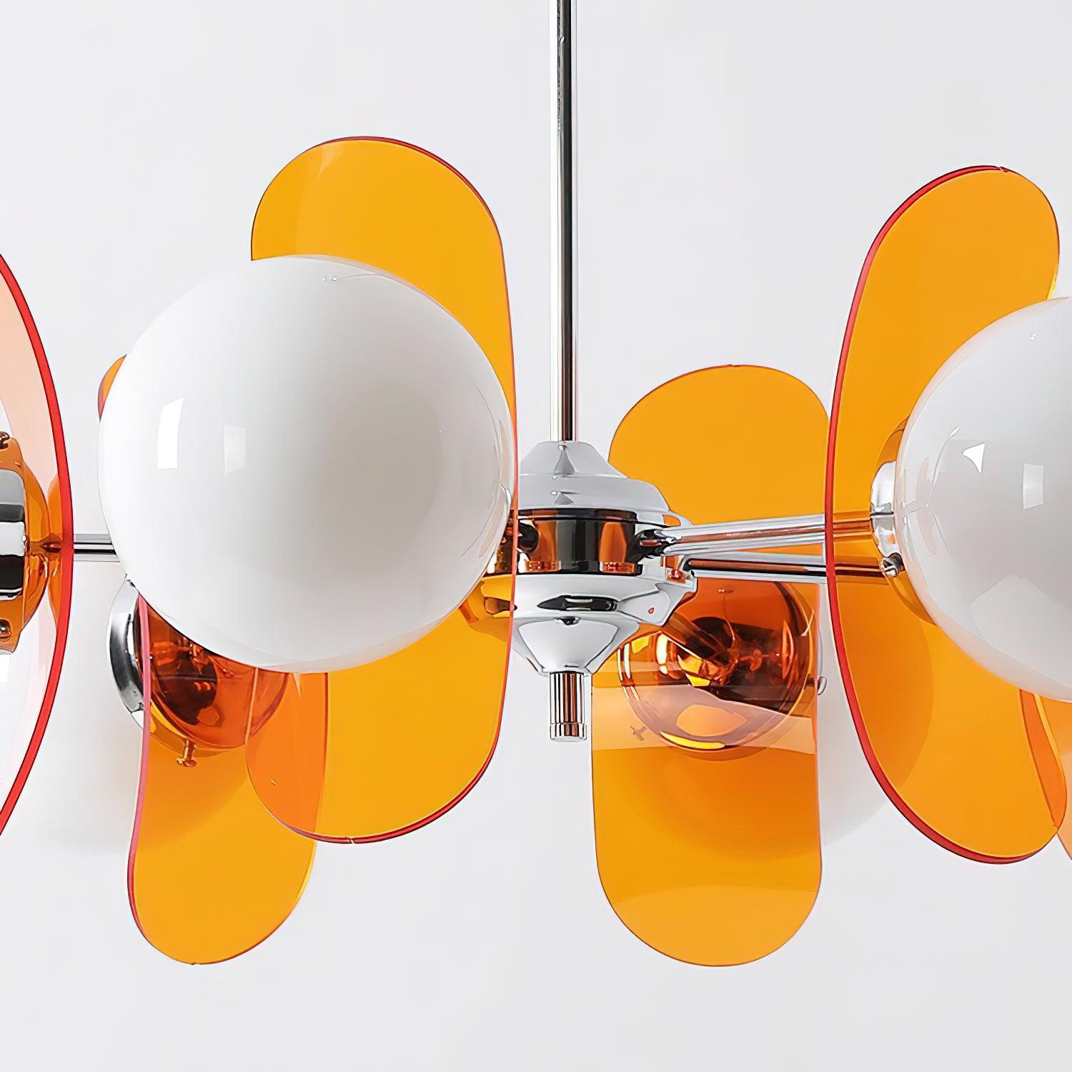 Ulano Chandelier Brown &Orange - Lamp Copper