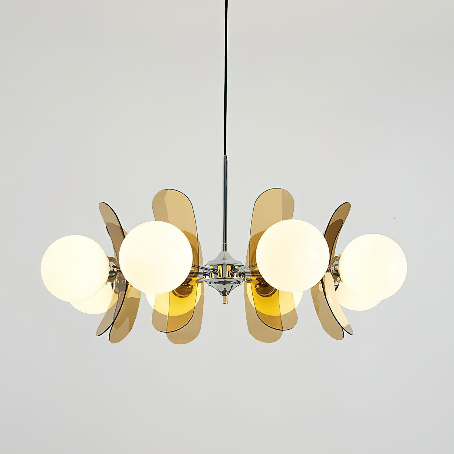 Ulano Chandelier Brown &Orange - Lamp Copper