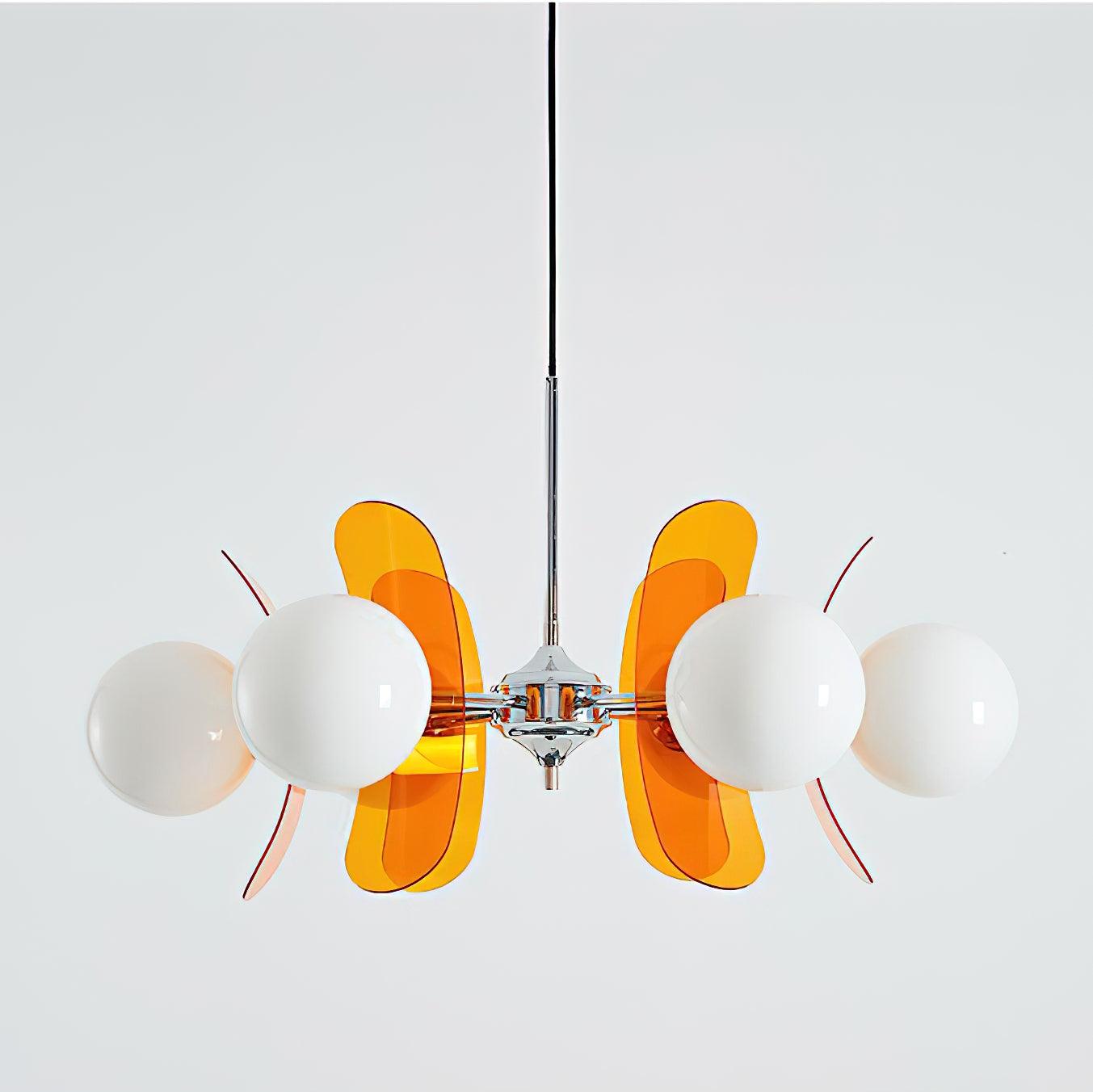 Ulano Chandelier Brown &Orange - Lamp Copper