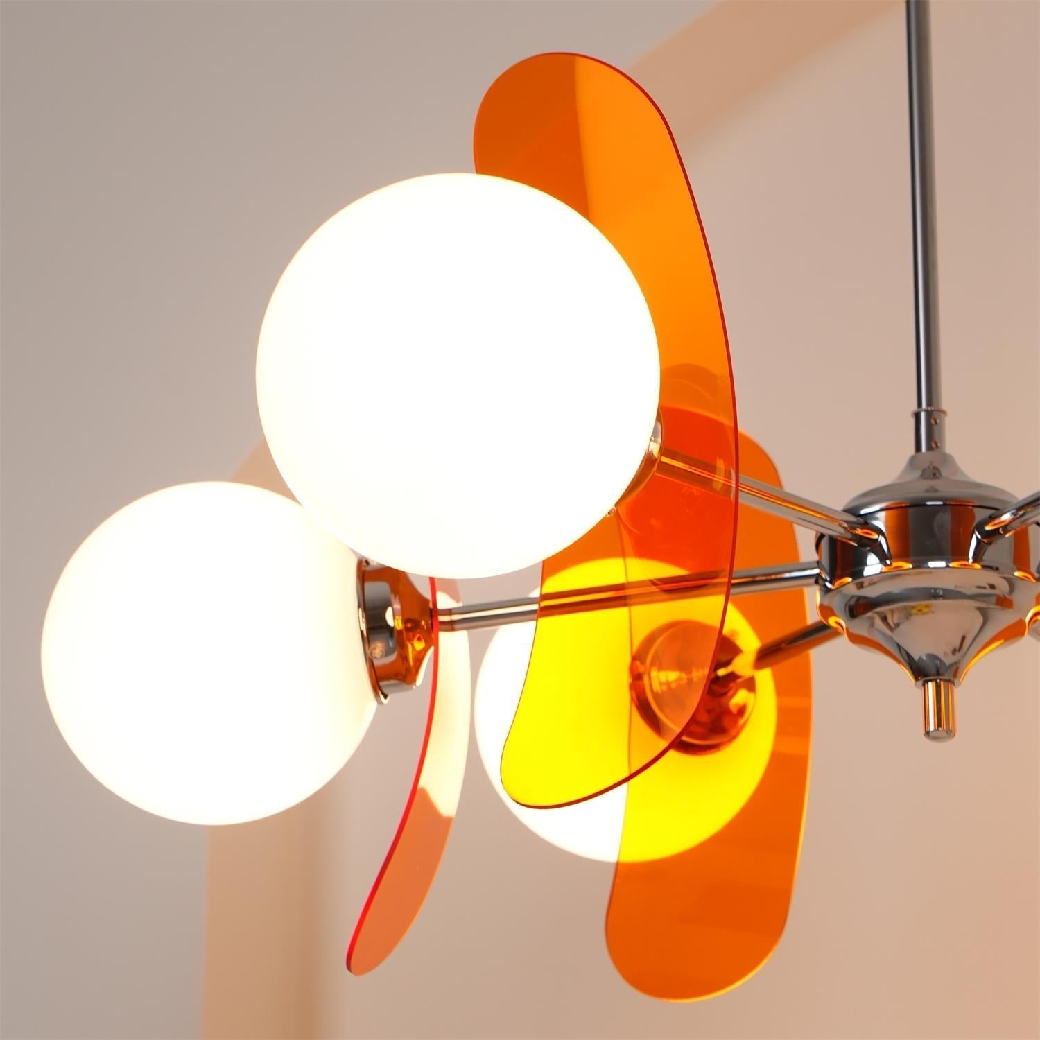 Ulano Chandelier Brown &Orange - Lamp Copper