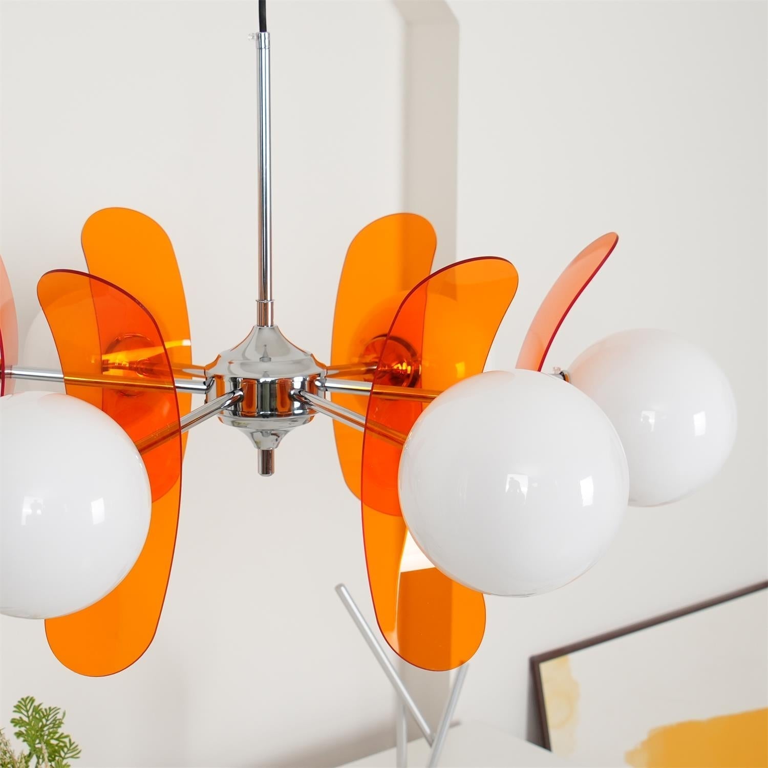Ulano Chandelier Brown &Orange - Lamp Copper