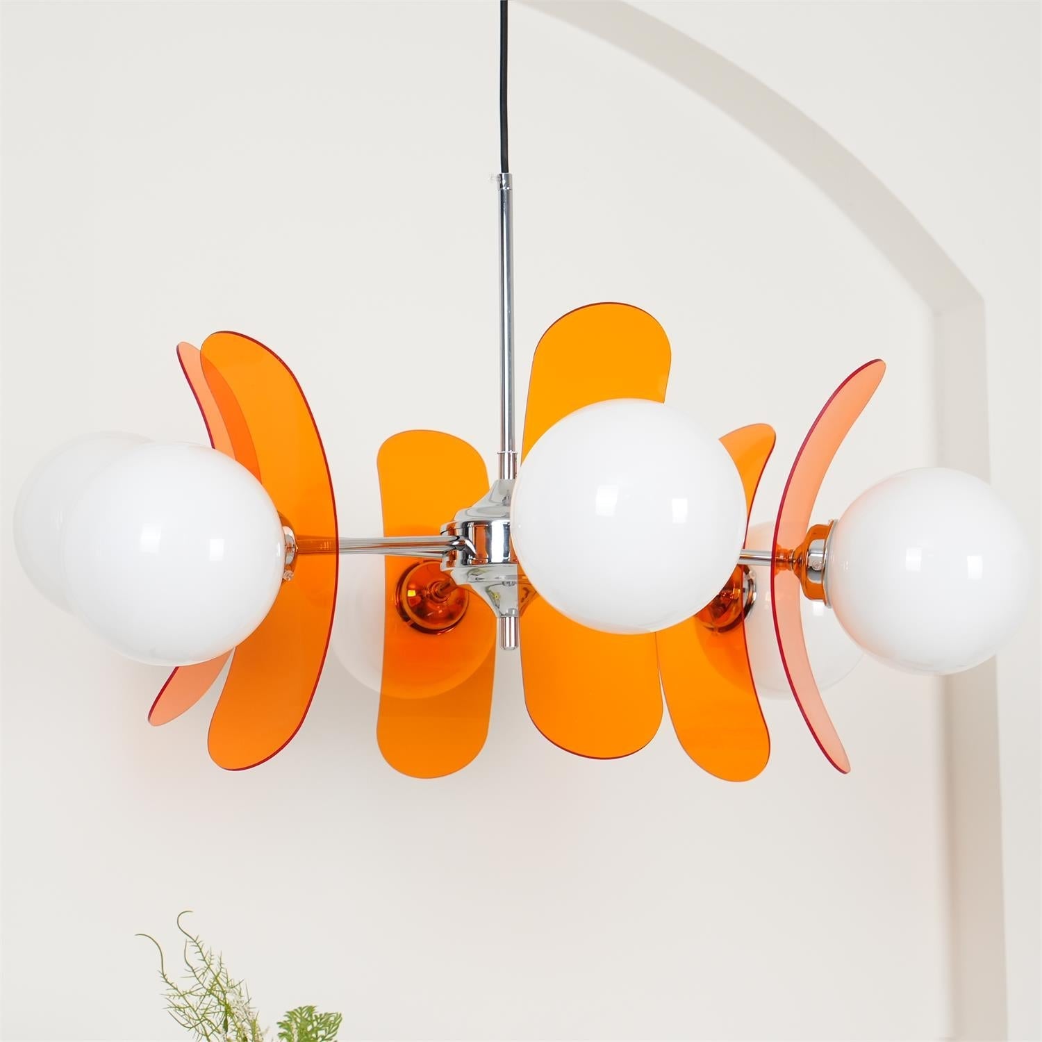 Ulano Chandelier Brown &Orange - Lamp Copper