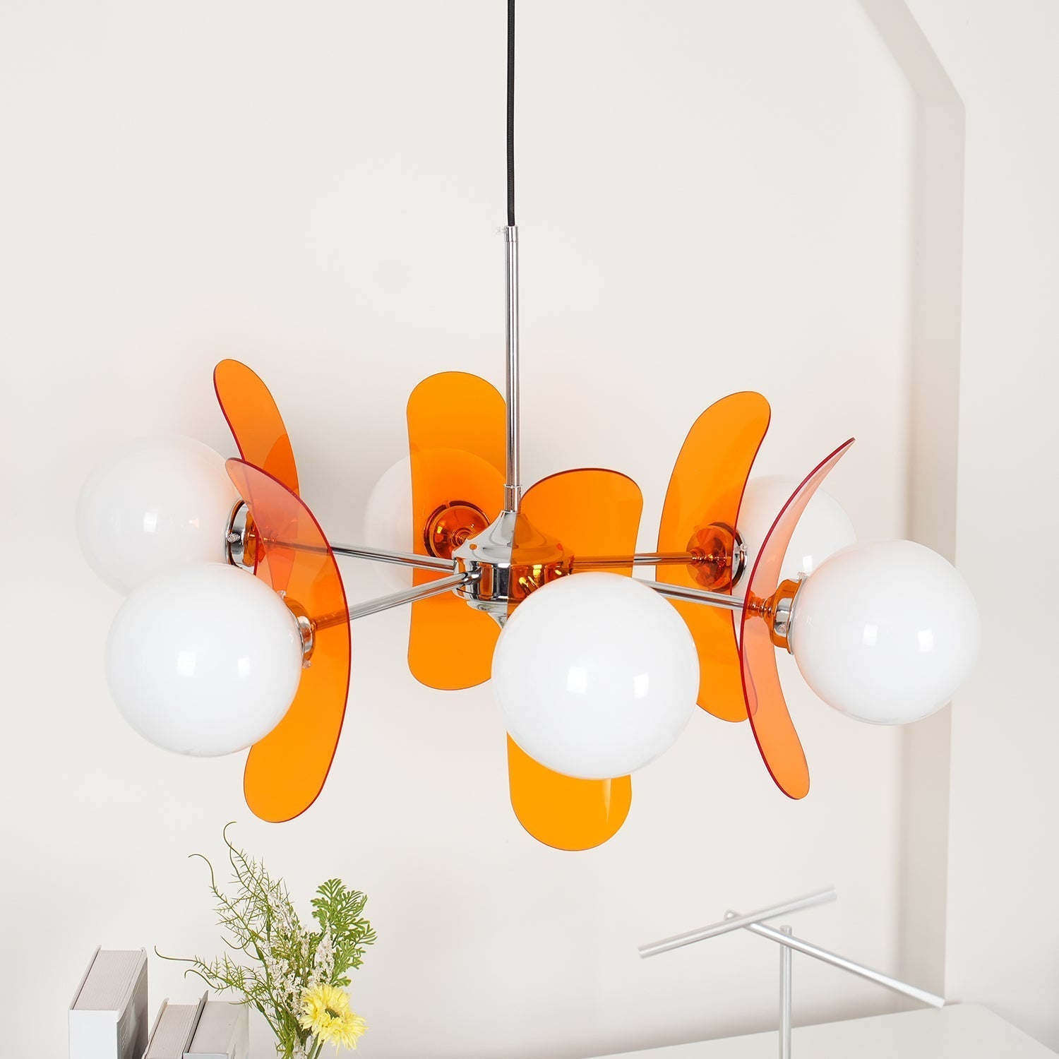 Ulano Chandelier Brown &Orange - Lamp Copper