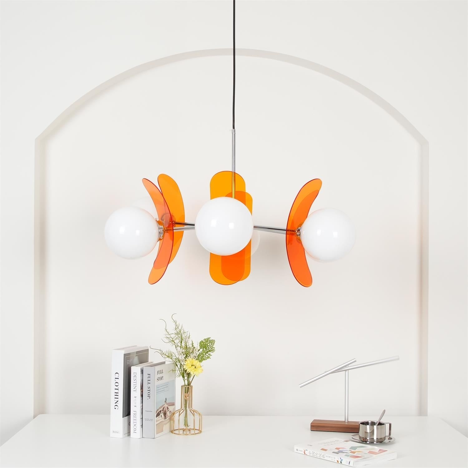 Ulano Chandelier Brown &Orange - Lamp Copper