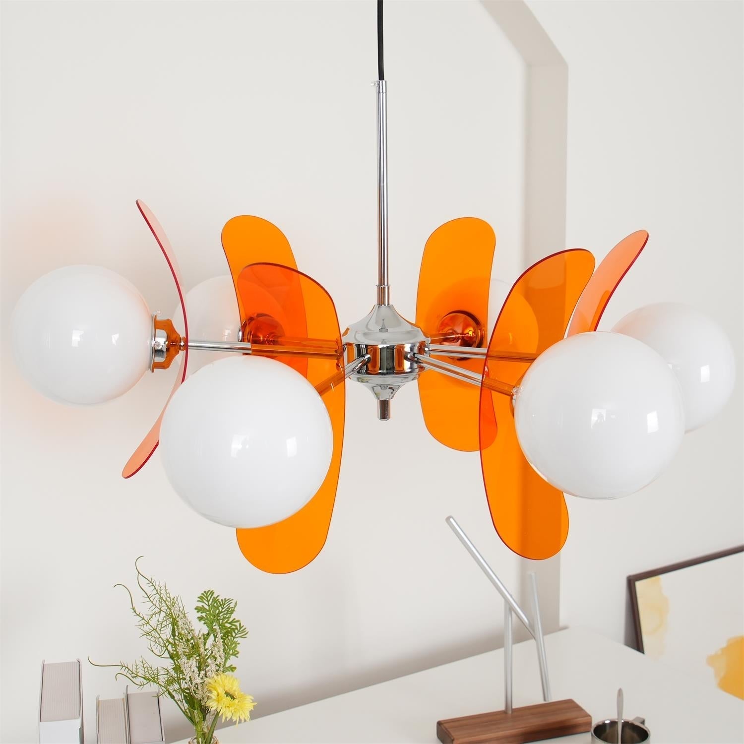 Ulano Chandelier Brown &Orange - Lamp Copper