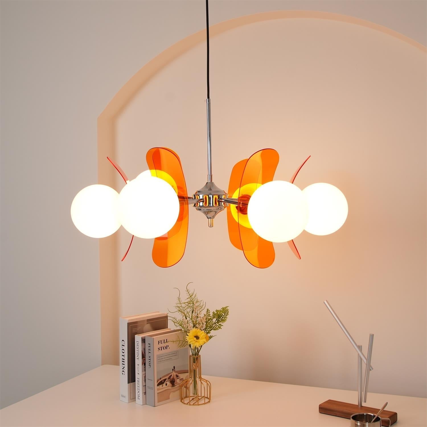 Ulano Chandelier Brown &Orange - Lamp Copper