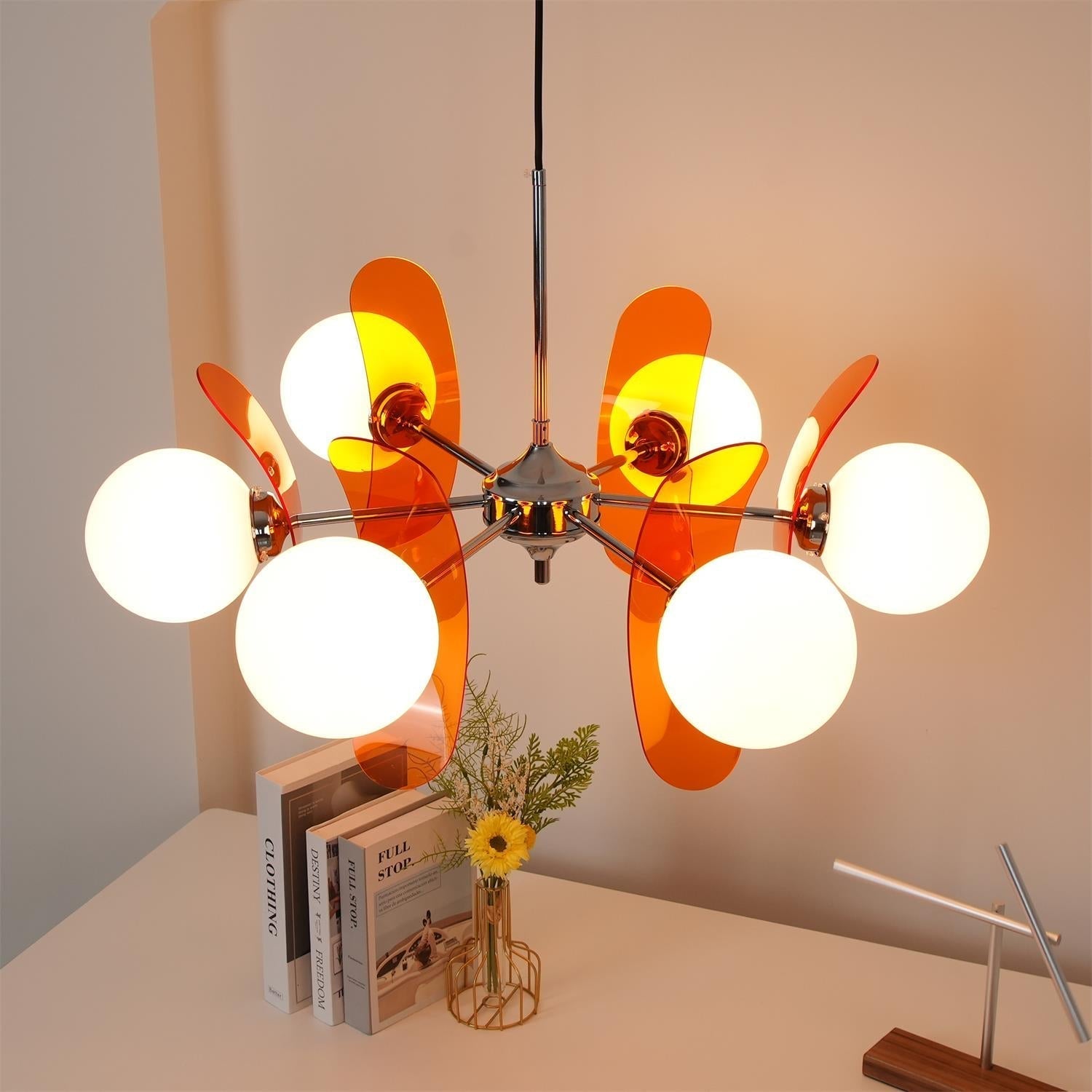 Ulano Chandelier Brown &Orange - Lamp Copper