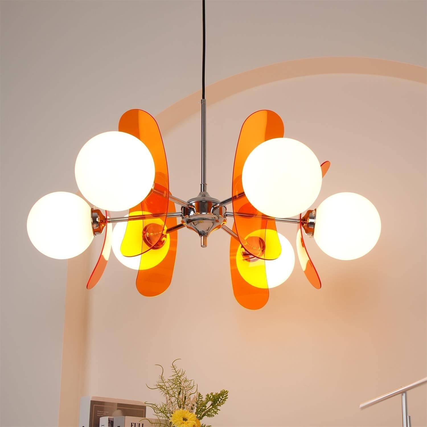 Ulano Chandelier Brown &Orange - Lamp Copper