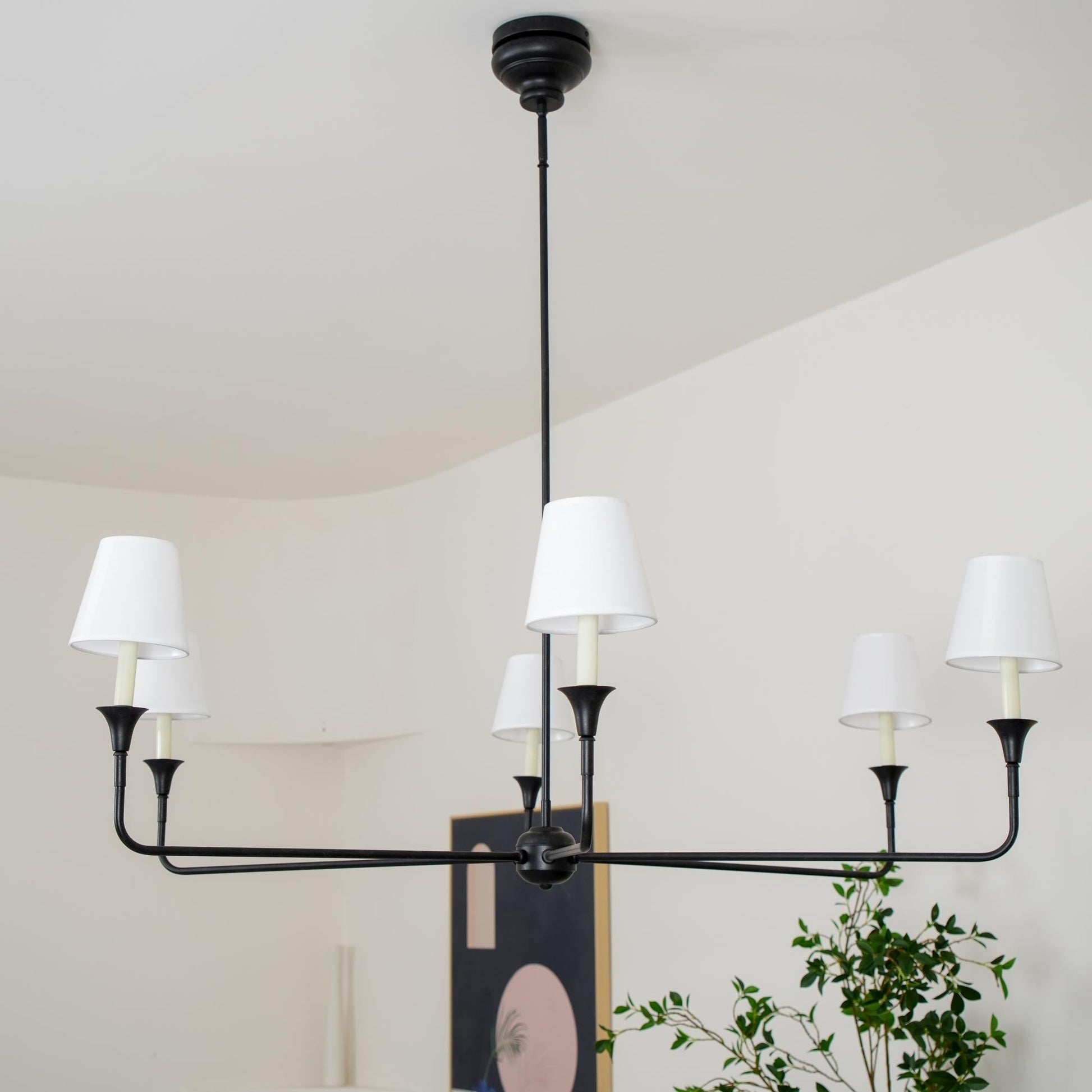Arthaila Vintage Industrial Grande Fabric Chandelier - Lamp Copper