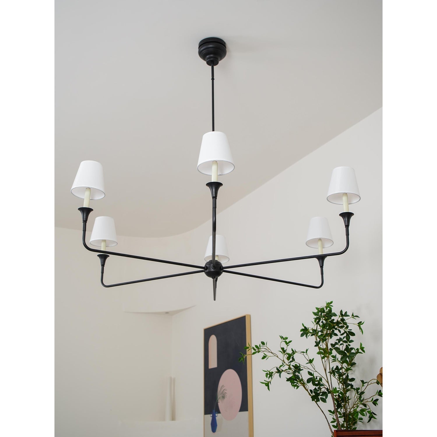 Arthaila Vintage Industrial Grande Fabric Chandelier - Lamp Copper