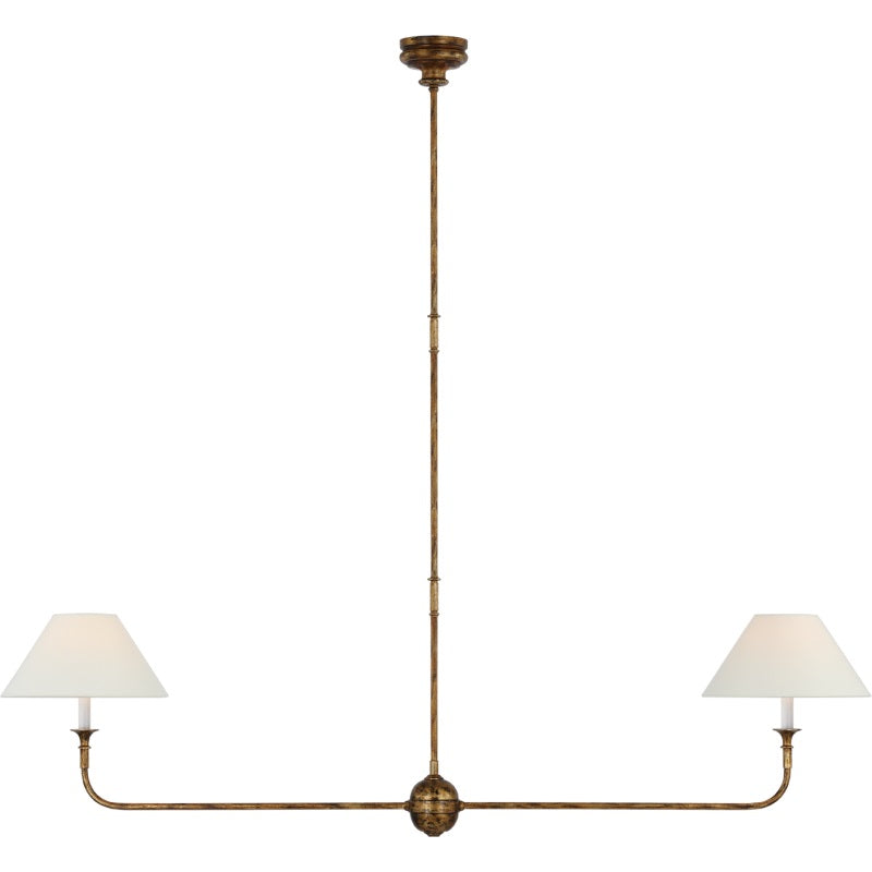 Norli Modern Linear LED Chandelier Metal Living Room Bedroom - Lamp Copper