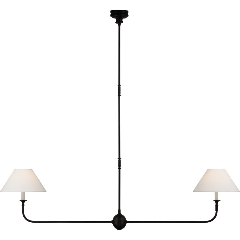 Norli Modern Linear LED Chandelier Metal Living Room Bedroom - Lamp Copper