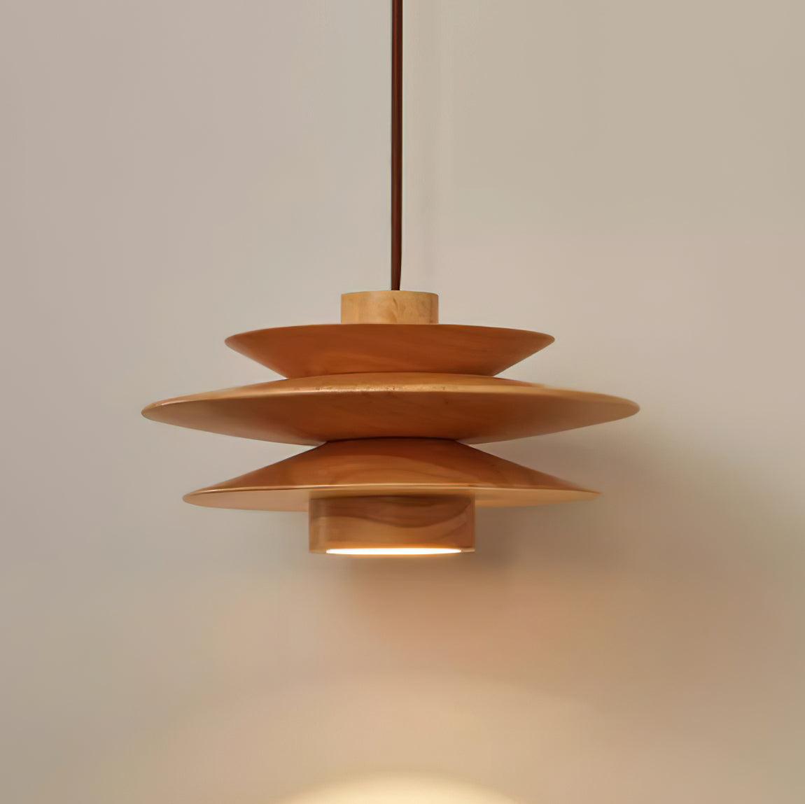 Axis Mid Century Walnut Pendant Light - Lamp Copper