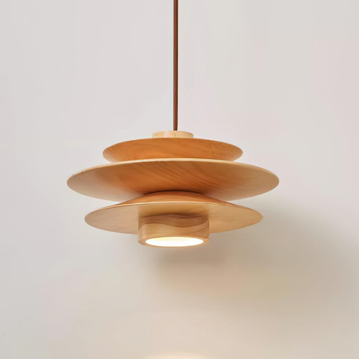 Axis Mid Century Walnut Pendant Light - Lamp Copper
