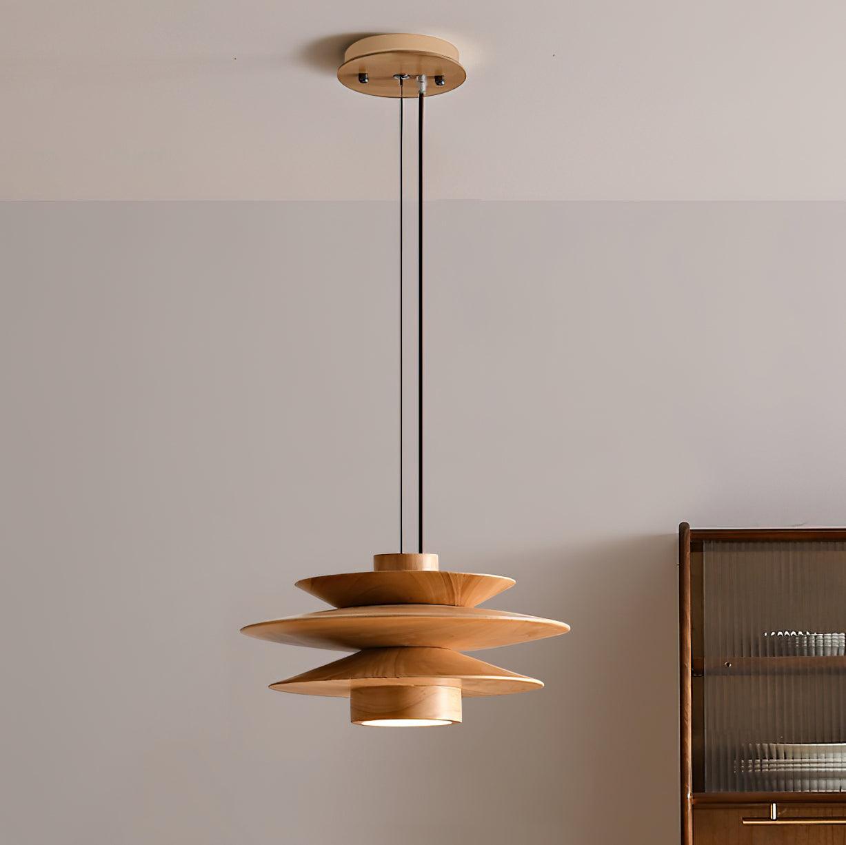 Axis Mid Century Walnut Pendant Light - Lamp Copper