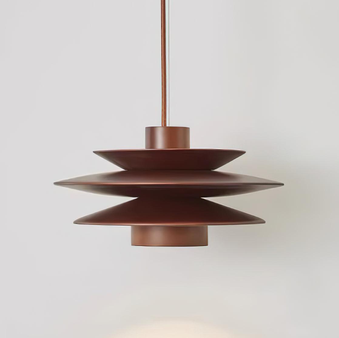 Axis Mid Century Walnut Pendant Light - Lamp Copper
