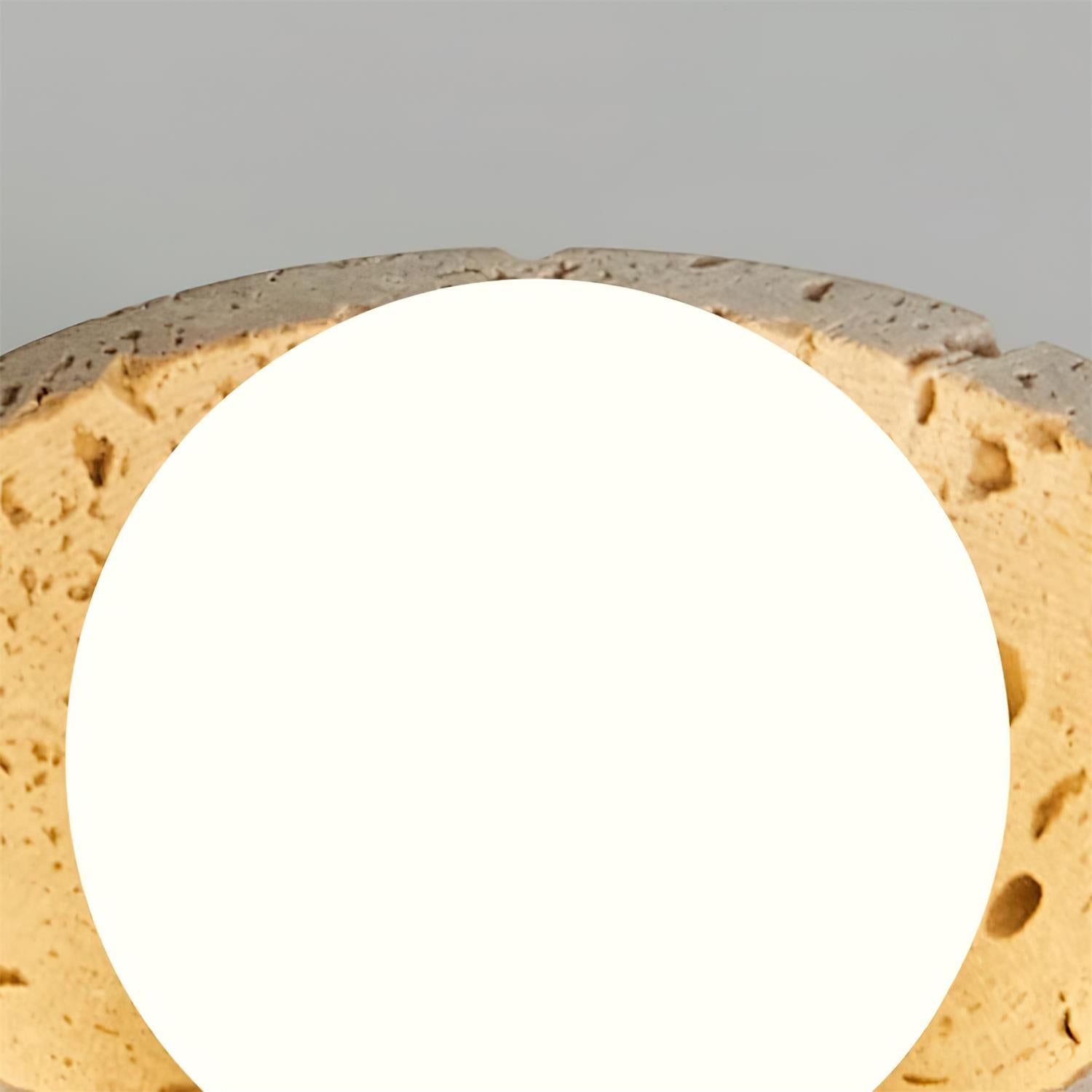 Mysa Minimalist Travertine Ceiling Light - Lamp Copper