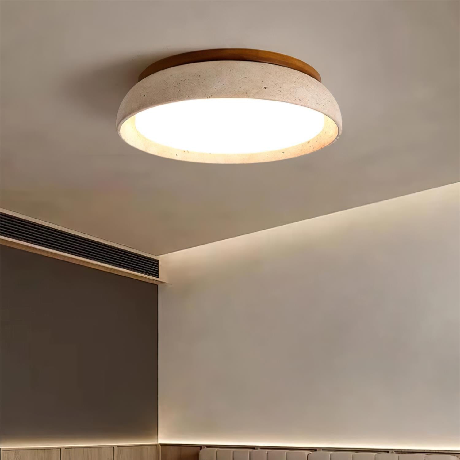 Kloris Ceiling Light Piedra Travertine - Lamp Copper