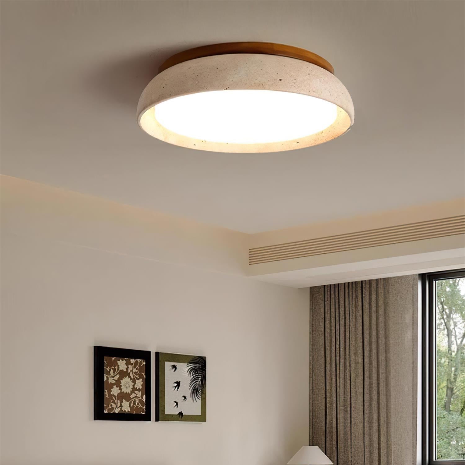 Kloris Ceiling Light Piedra Travertine - Lamp Copper