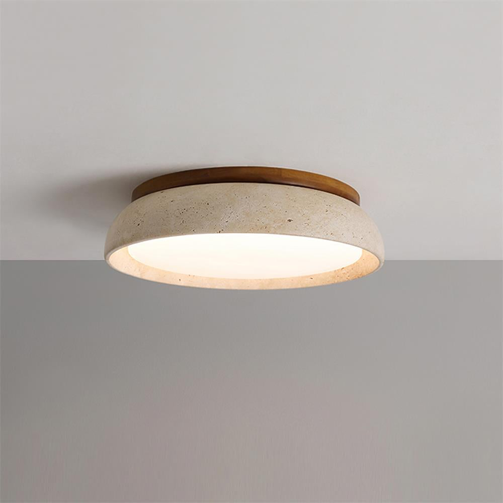 Kloris Ceiling Light Piedra Travertine - Lamp Copper
