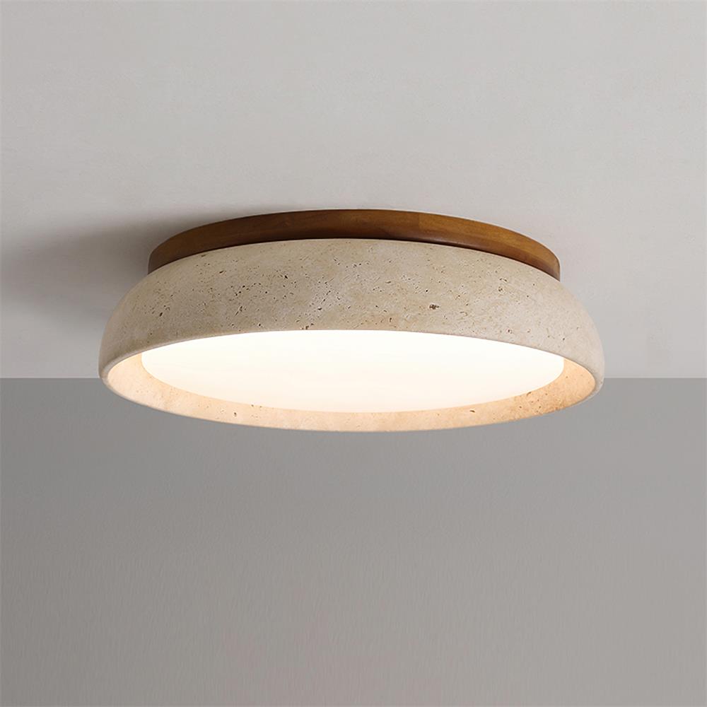Kloris Ceiling Light Piedra Travertine - Lamp Copper