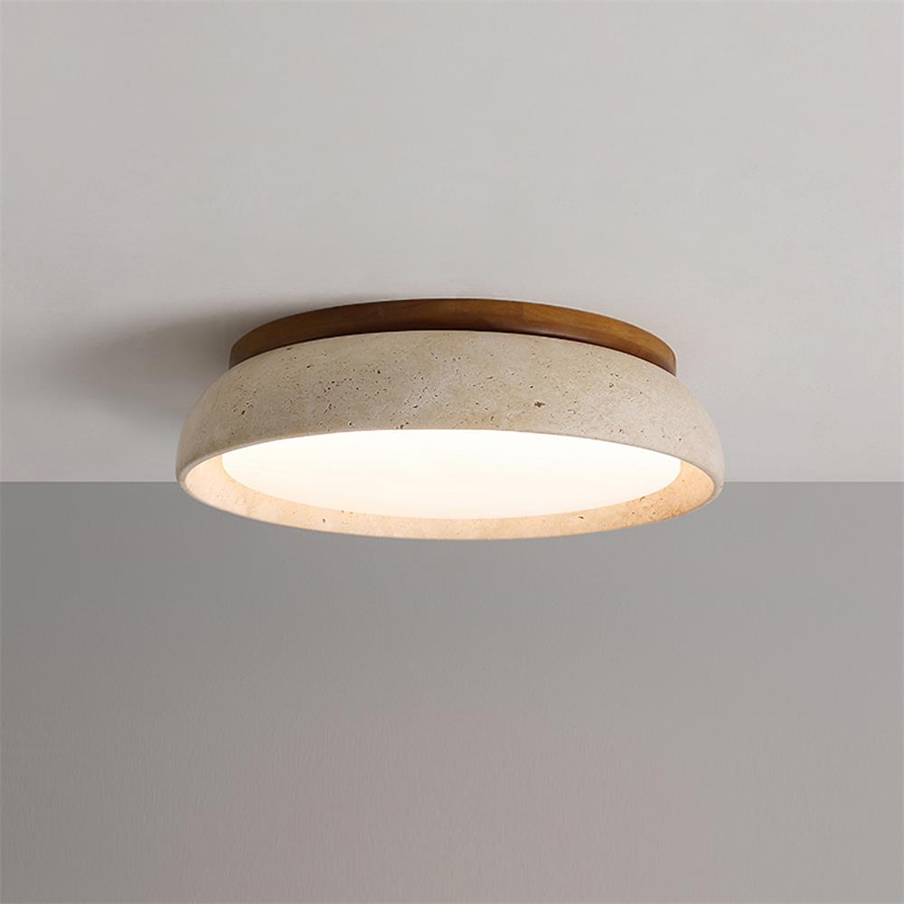 Kloris Ceiling Light Piedra Travertine - Lamp Copper