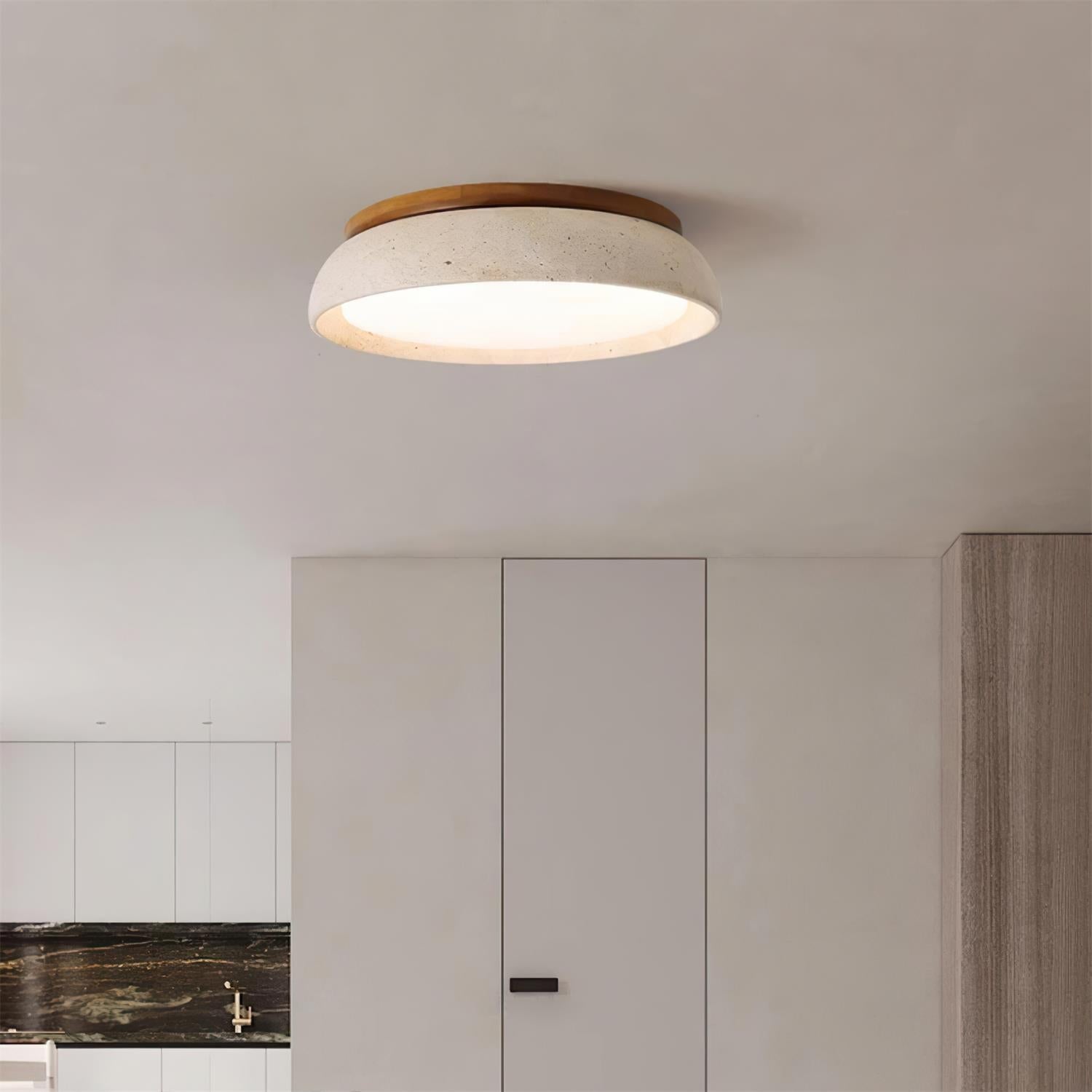 Kloris Ceiling Light Piedra Travertine - Lamp Copper
