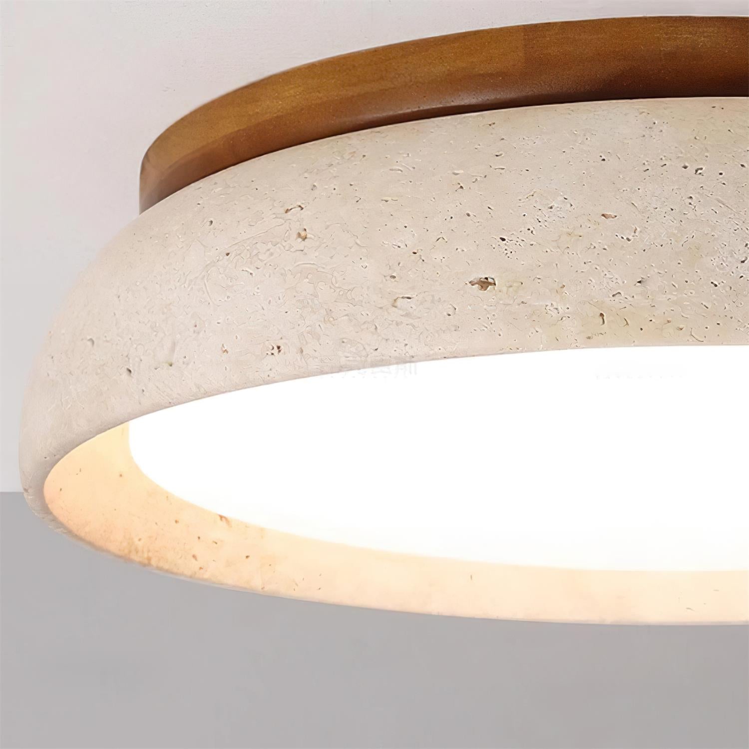 Kloris Ceiling Light Piedra Travertine - Lamp Copper