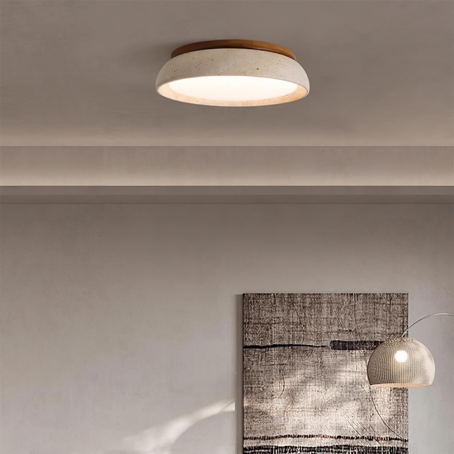 Kloris Ceiling Light Piedra Travertine - Lamp Copper