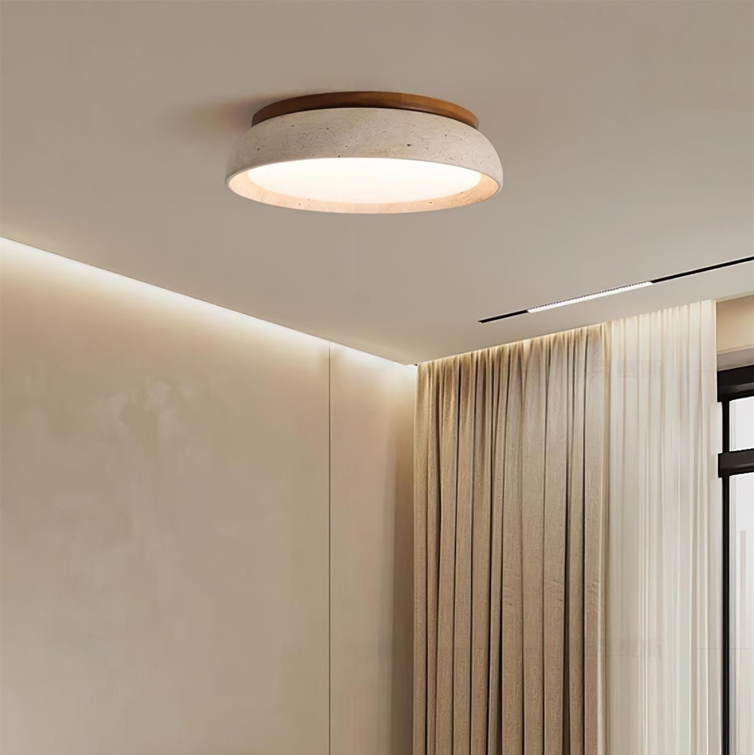 Kloris Ceiling Light Piedra Travertine - Lamp Copper