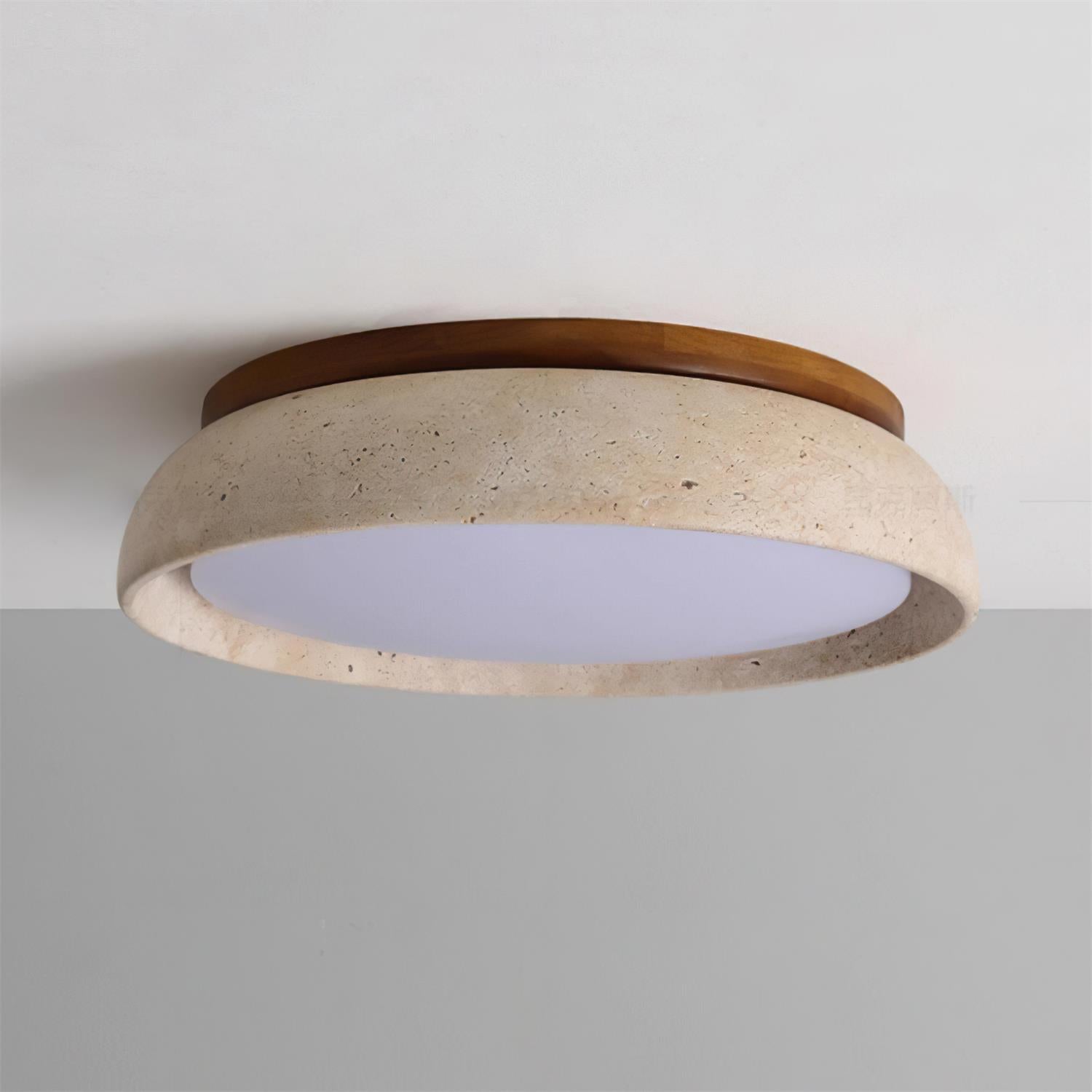 Kloris Ceiling Light Piedra Travertine - Lamp Copper