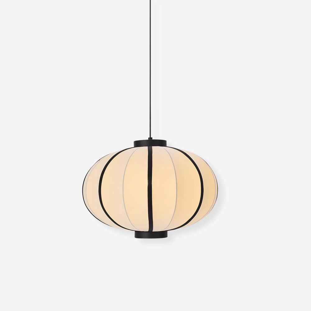 Pendant Lamp Fabric Lantern Shade Metal Frame Vintage - Lamp Copper