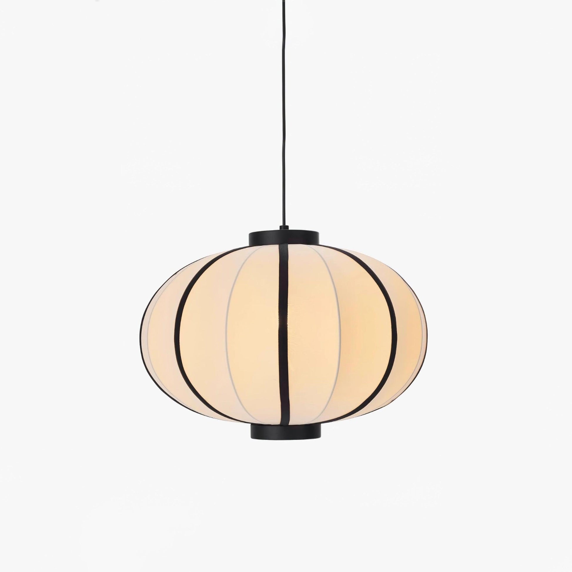 Pendant Lamp Fabric Lantern Shade Metal Frame Vintage - Lamp Copper