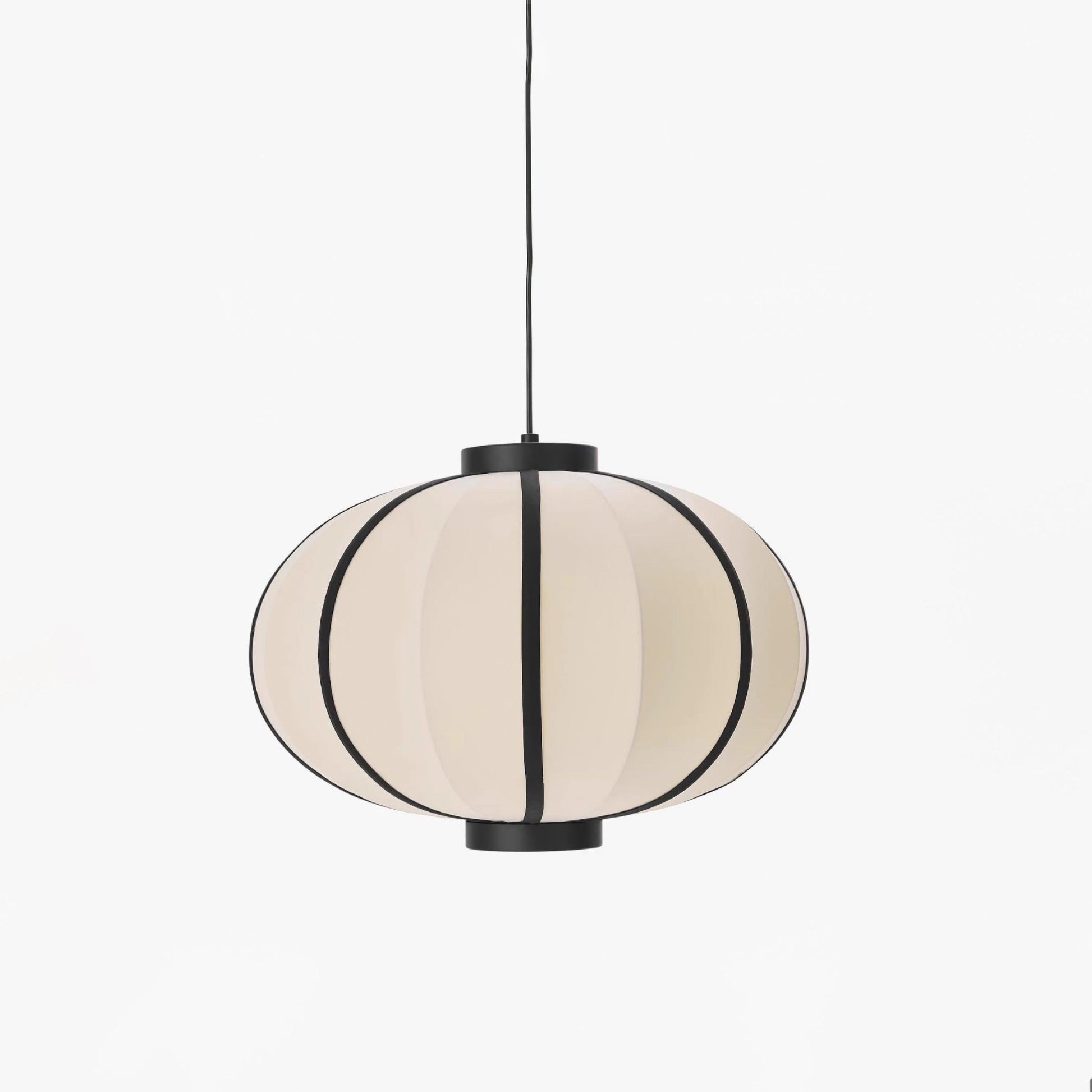 Pendant Lamp Fabric Lantern Shade Metal Frame Vintage - Lamp Copper