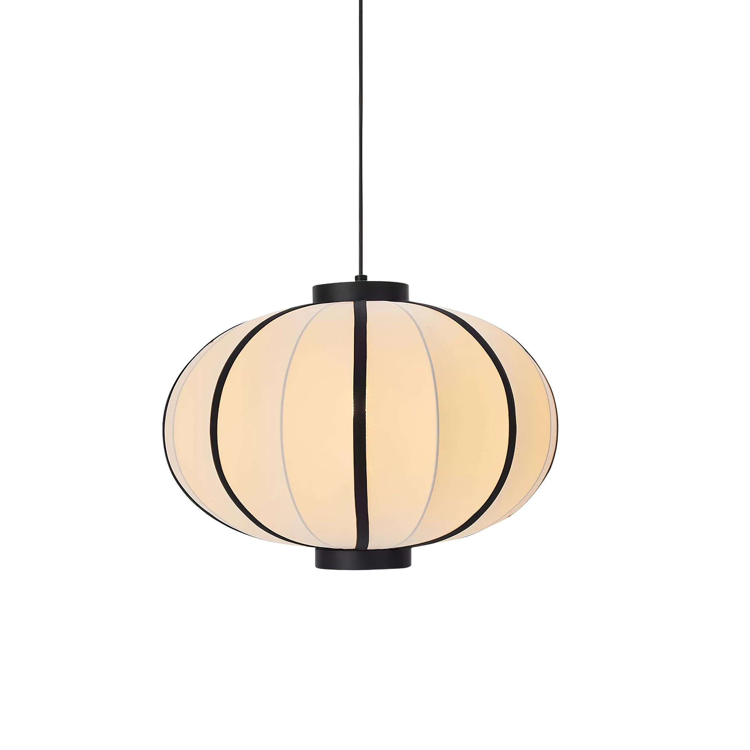 Pendant Lamp Fabric Lantern Shade Metal Frame Vintage - Lamp Copper