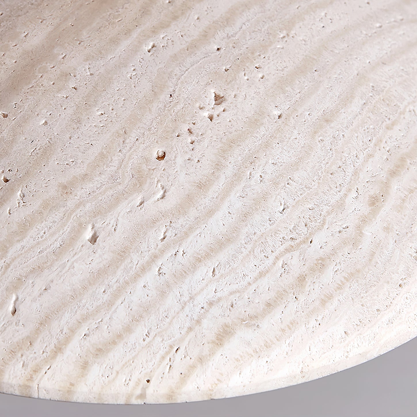 Zodore Wide-Brim Travertine Pendant Light - Lamp Copper
