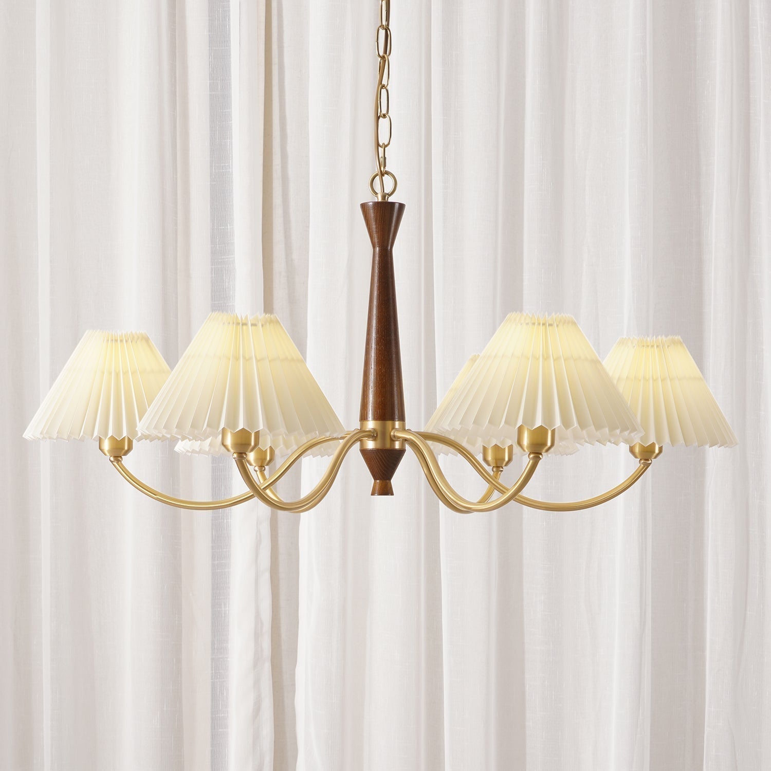 Zarn Pleated Chandelier Fabric - Lamp Copper