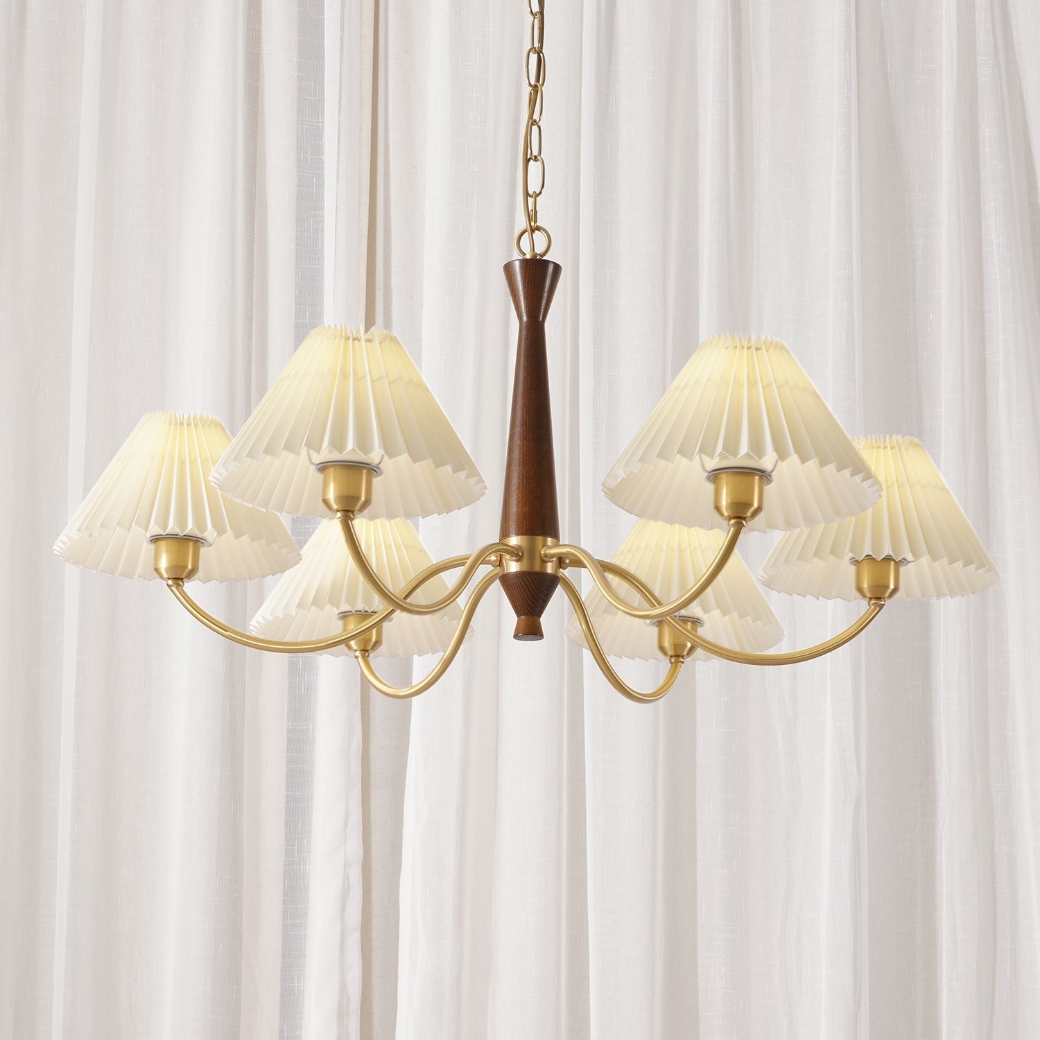 Zarn Pleated Chandelier Fabric - Lamp Copper