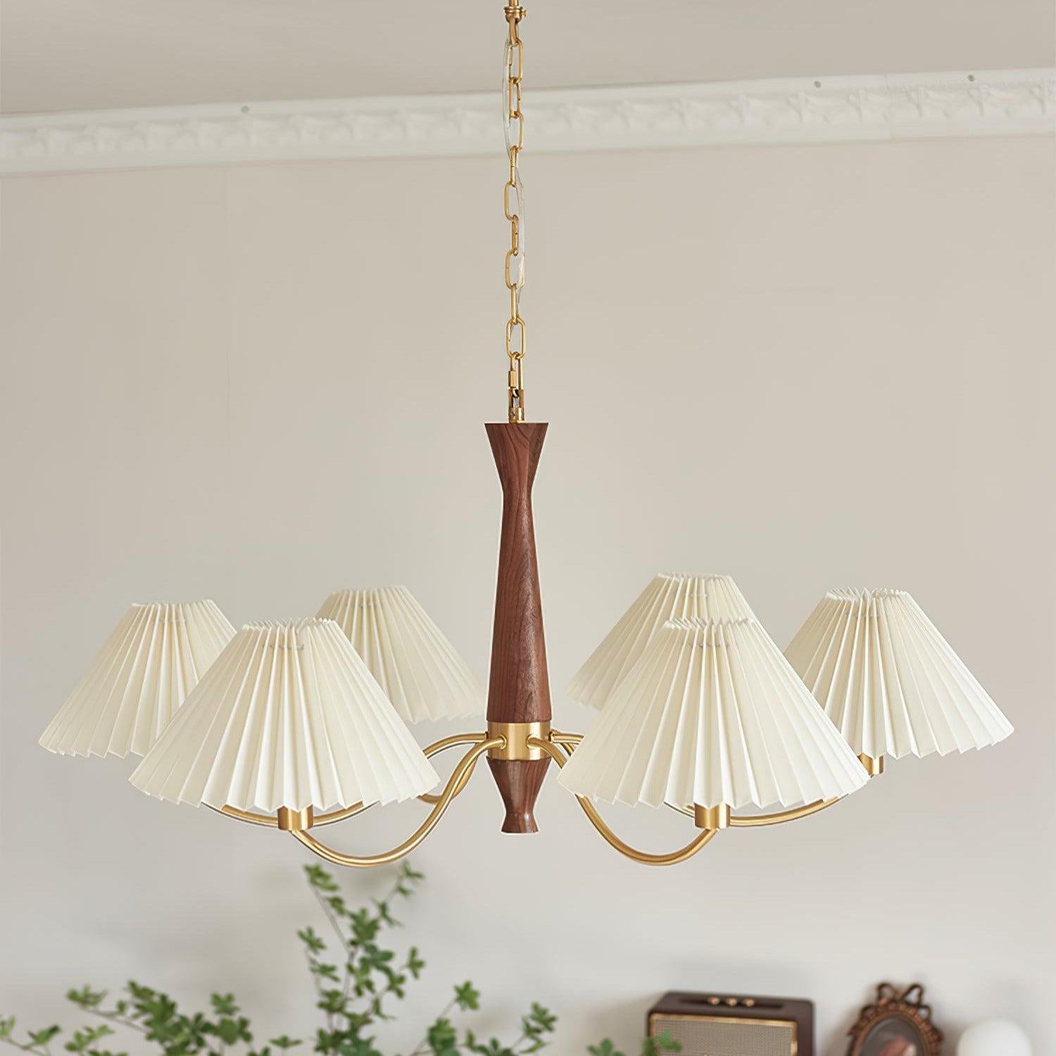 Zarn Pleated Chandelier Fabric - Lamp Copper