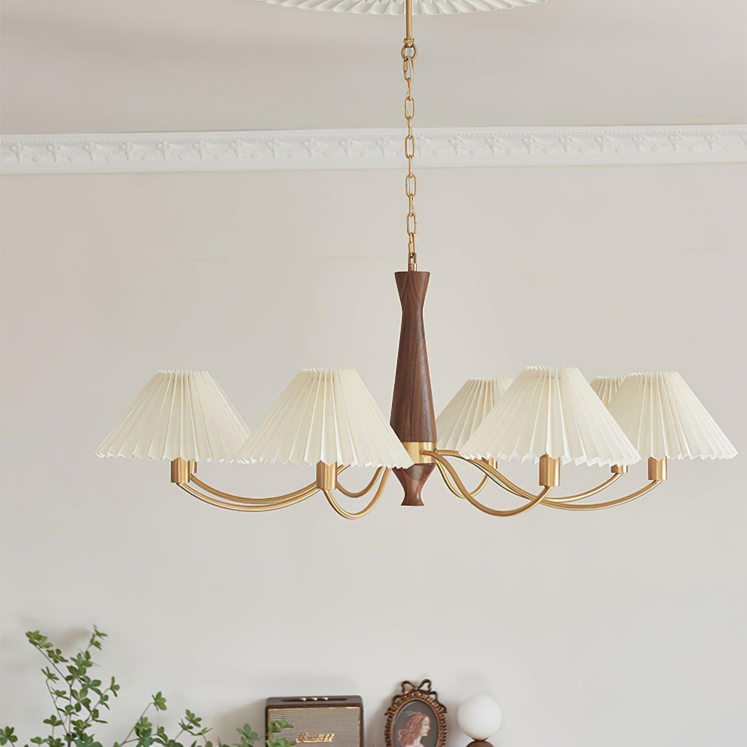 Zarn Pleated Chandelier Fabric - Lamp Copper