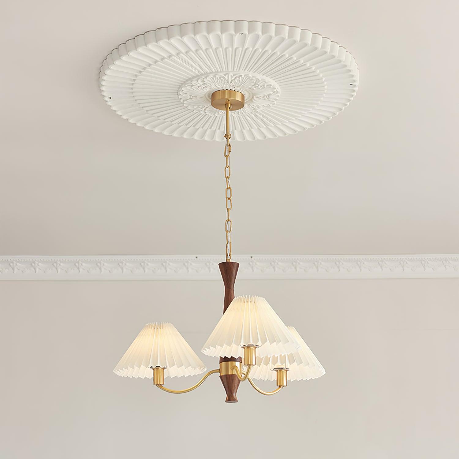 Zarn Pleated Chandelier Fabric - Lamp Copper