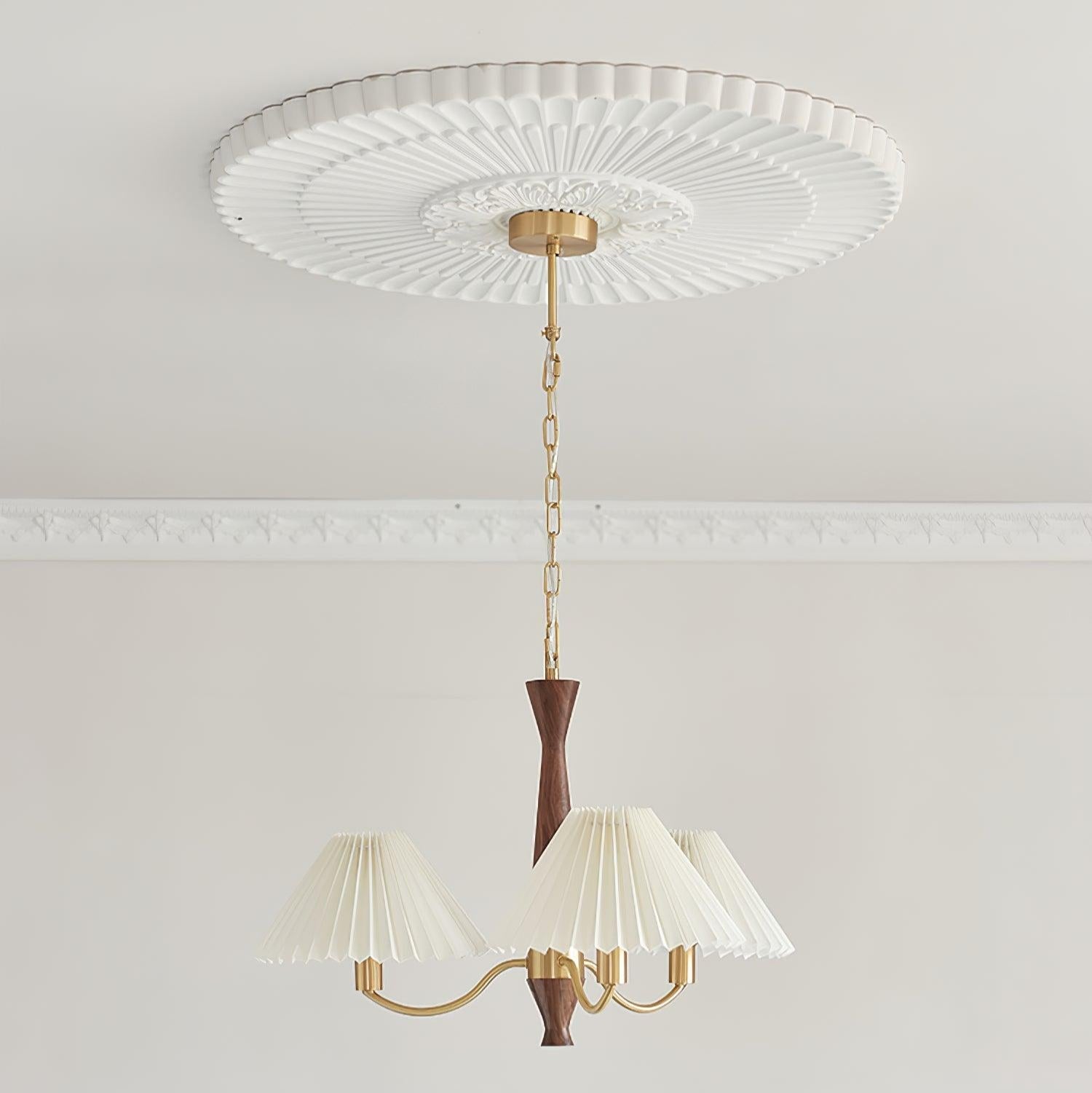 Zarn Pleated Chandelier Fabric - Lamp Copper
