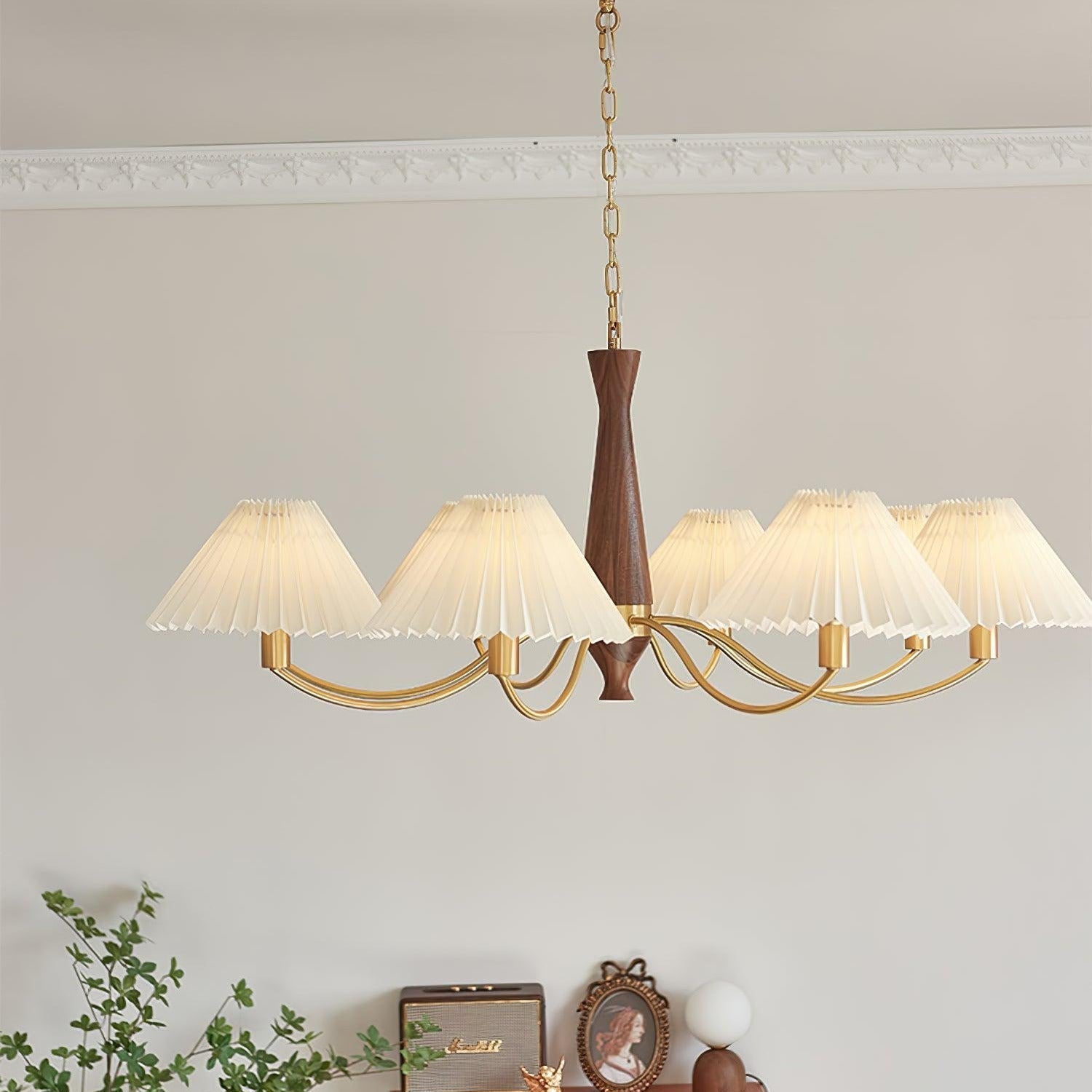 Zarn Pleated Chandelier Fabric - Lamp Copper